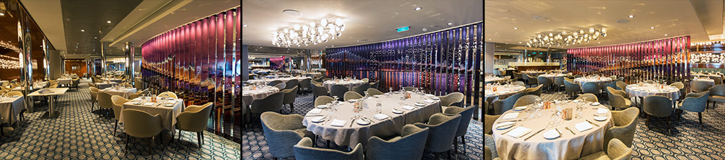 Anthem of the seas american icon grill lenticular walls photography by paul reiffer restaurant mural glass