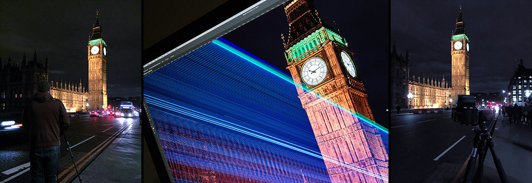 BTS Behind Scenes iPhone Photographing Big Ben Houses Parliament Westminster Palace Paul Reiffer Phase One Night Light Trails Streams