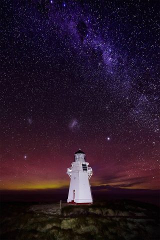 Southern Lights Aurora Australis Waipapa Lighthouse 2 Night Sky Photography New Zealand Milky Way Star Shooting Paul Reiffer Professional Landscape Photographerjpg