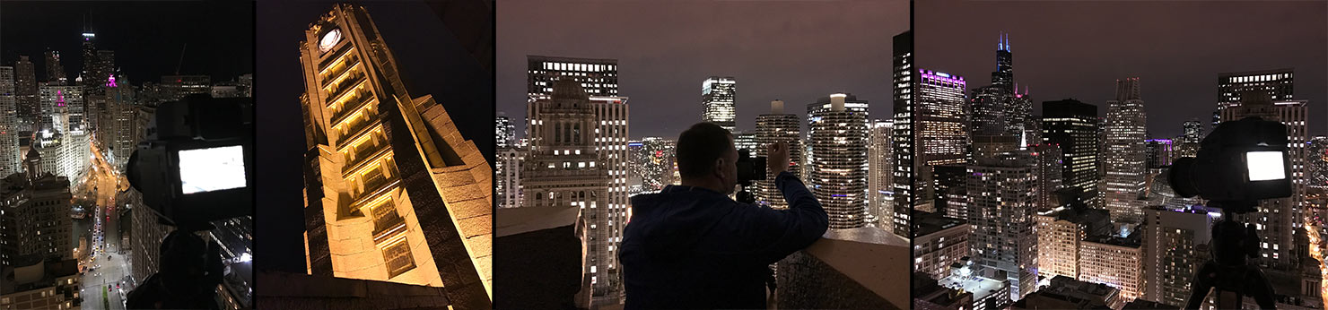 paul reiffer photographer carbide carbon building chicago rooftop photographing night city cityscape hard rock hotel 2016