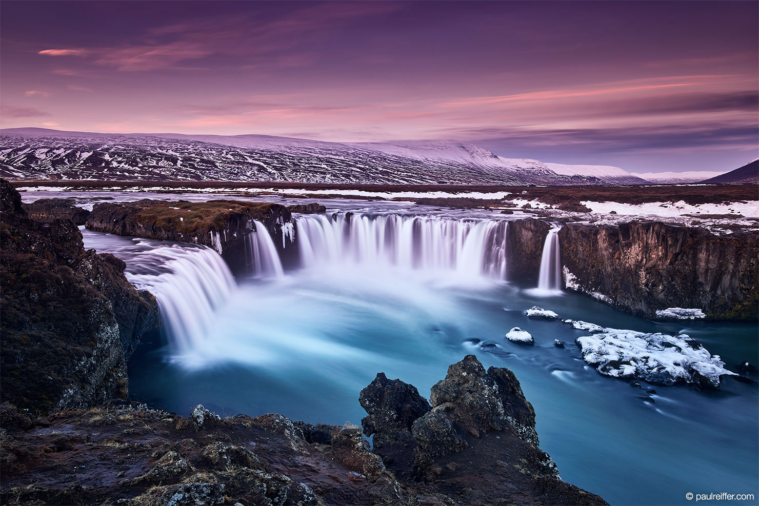 overflow gooafoss waterfall fine art limited edition photography print photographer professional paul reiffer iceland 2017 winter