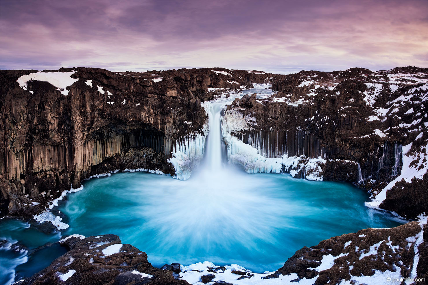 spellbound aldeyjarfoss waterfall fine art limited edition photography print photographer professional paul reiffer iceland 2017 winter