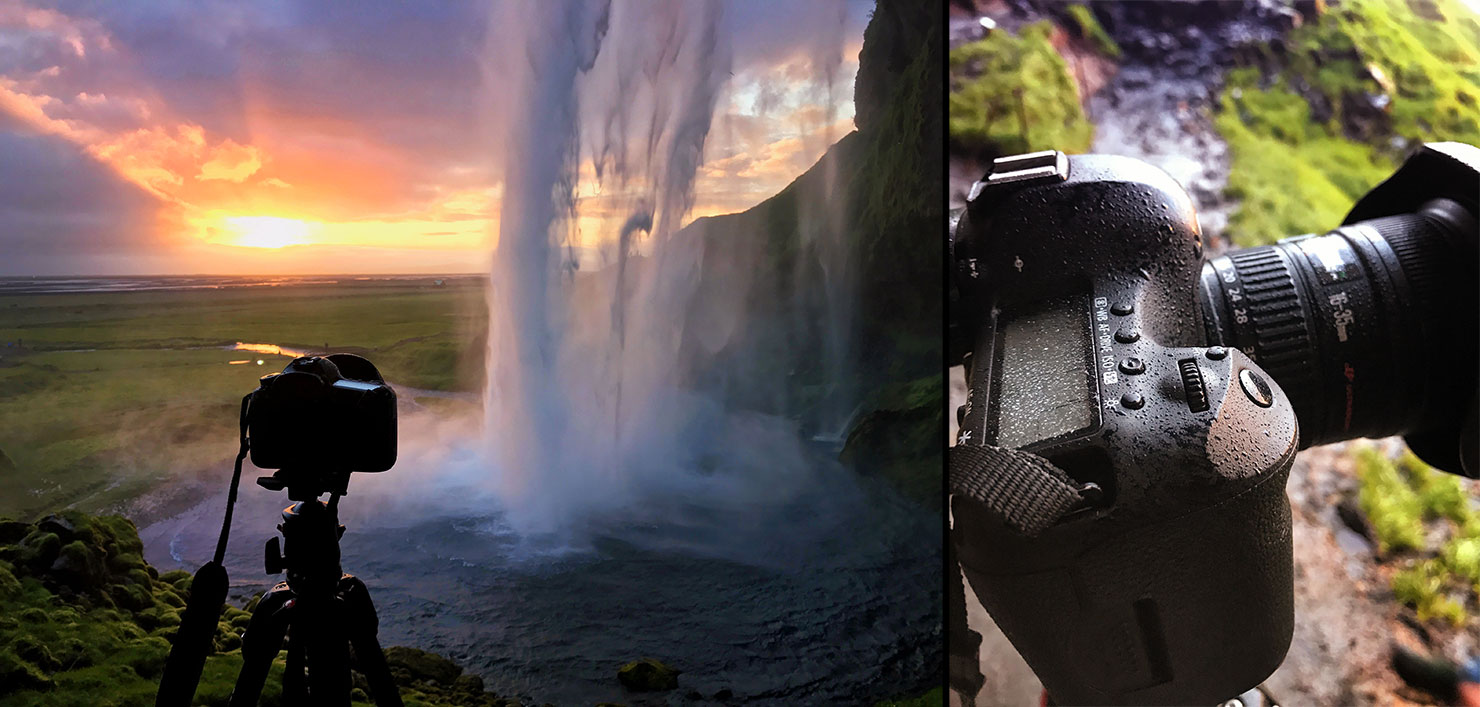 BTS Seljalandsfoss Iceland South Coast Midnight Sun Paul Reiffer Behind The Scenes Canon Camera Waterfall