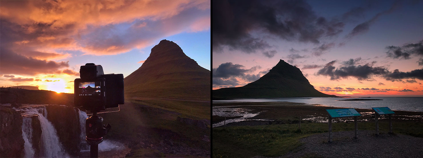 Behind The Scenes Kirkjufellsfoss Midnight Sun Sunset June 2017 Paul Reiffer Photographer Landscape Making Of Iceland
