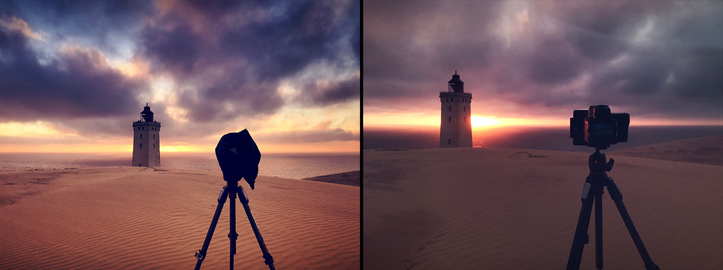 BTS Paul Reiffer Fine Art Photographer Løkken Rubjerg Knude Lighthouse Sand Dunes Wind Sunset Phase One