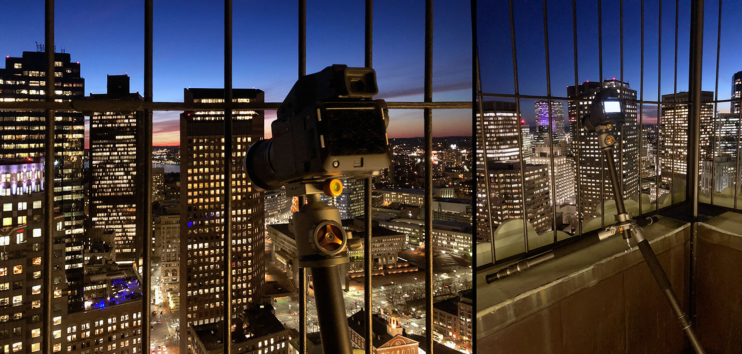 BTS Boston Outside Deck Custom House Observation Deck City Rooftop View Cityscape Paul Reiffer Photographer Phase One Lion Rock Rollei Sunset