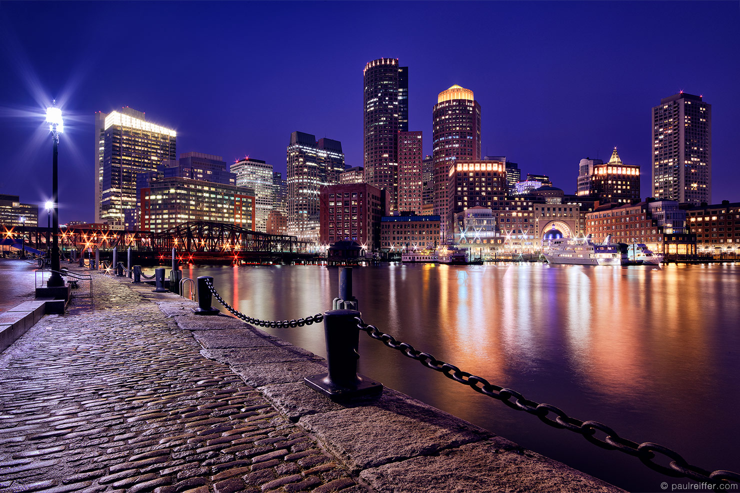 Boston Fan Pier Park View City Skyline Skyscrapers Buildings Central Downtown Water Long Exposure Paul Reiffer Photographer Photography Photo