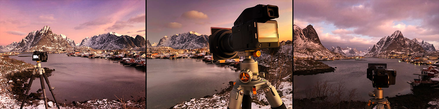 BTS Photographs Reine Overlook Bridge Phase One Paul Reiffer Photographer Photography Workshop Norway Lofoten