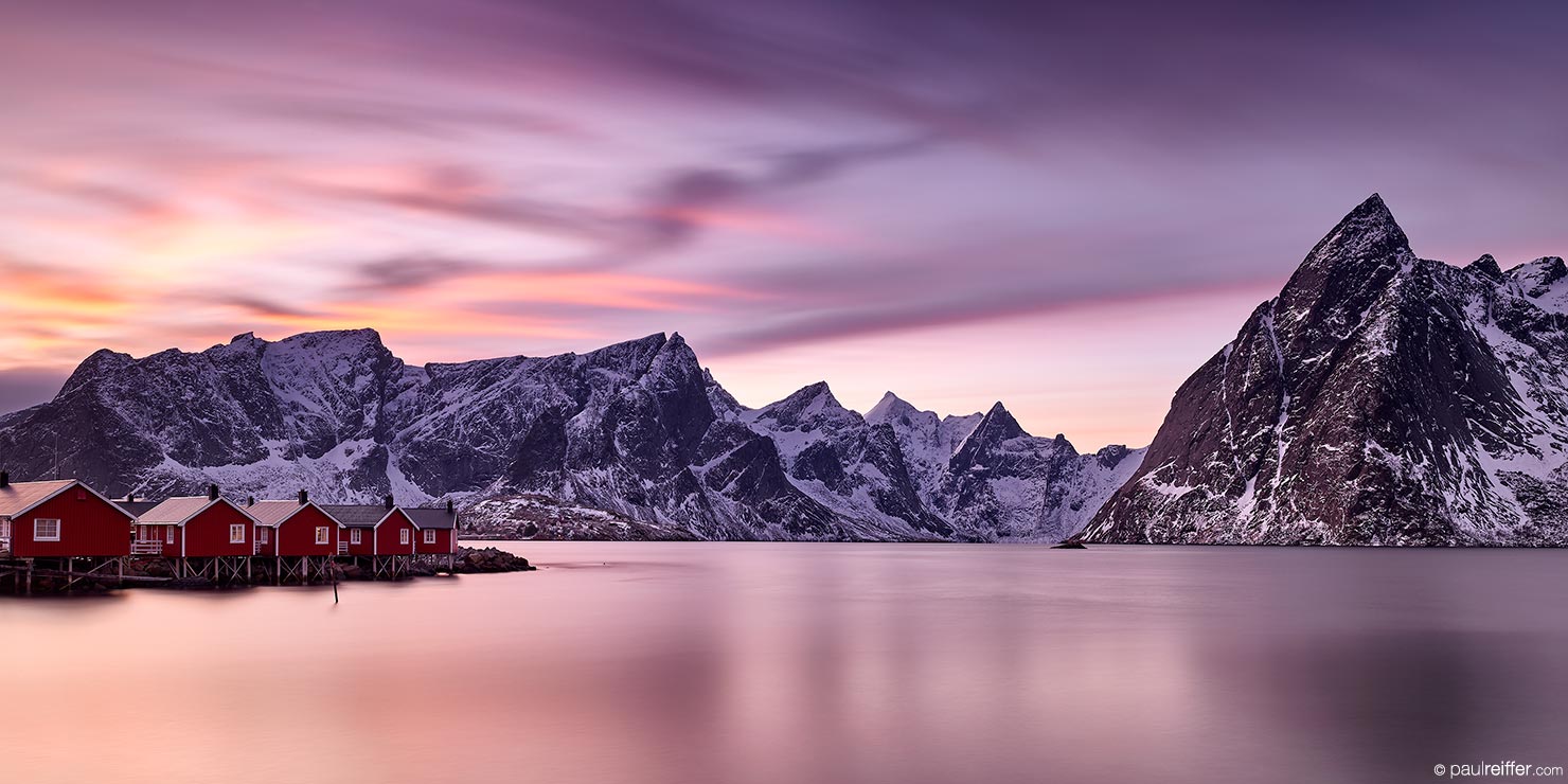 Hamnoy Red Cottages Fjord Reine Paul Reiffer Photographer Workshop Photography Luxury Bespoke Private Lofoten Norway