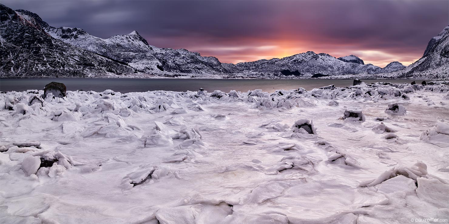 Lofoten Sea Ice Flakstad Frozen Paul Reiffer Photographer Workshop Photography Luxury Bespoke Private Norway