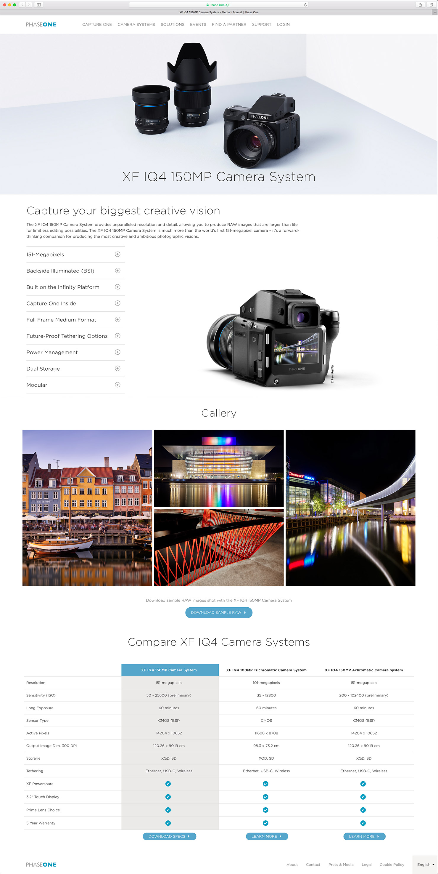 phase one IQ4 150MP infinity platform website paul reiffer launch 2018 photographer medium format