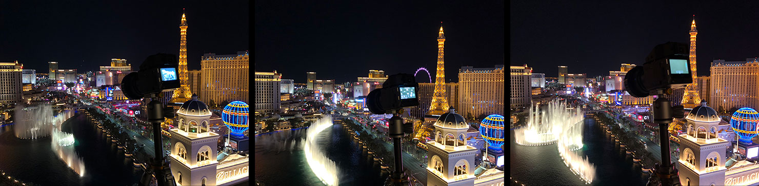 BTS 2 Las Vegas Strip Photographing Fountains Bellagio Phase One IQ3 100MP Trichromatic Paul Reiffer Photographer Professional Night Photography Long Exposure