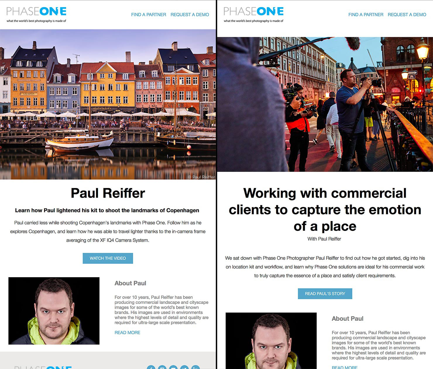 e newsletters phase one iq4 launch paul reiffer 150mp 151 megapixels copenhagen photography mailshot