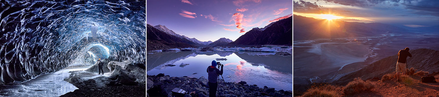 Behind Scenes Paul Reiffer Photographer High Resolution Ultra Images Commercial Landscape Cityscape Tasman Lake Death Valley Ice Cave Photography