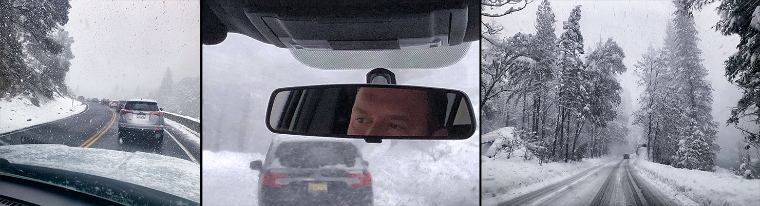 Driving Chain Control R2 Yosemite National Park Winter Photography Paul Reiffer 2019 Phase One Hertz Ford Explorer Snow Storm