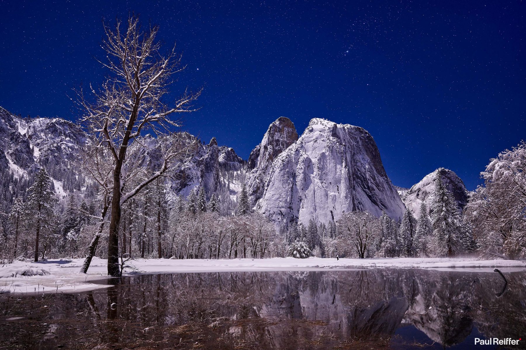 Snowy Winter Night Mountains , wallpaper 4k pc 1920x1080