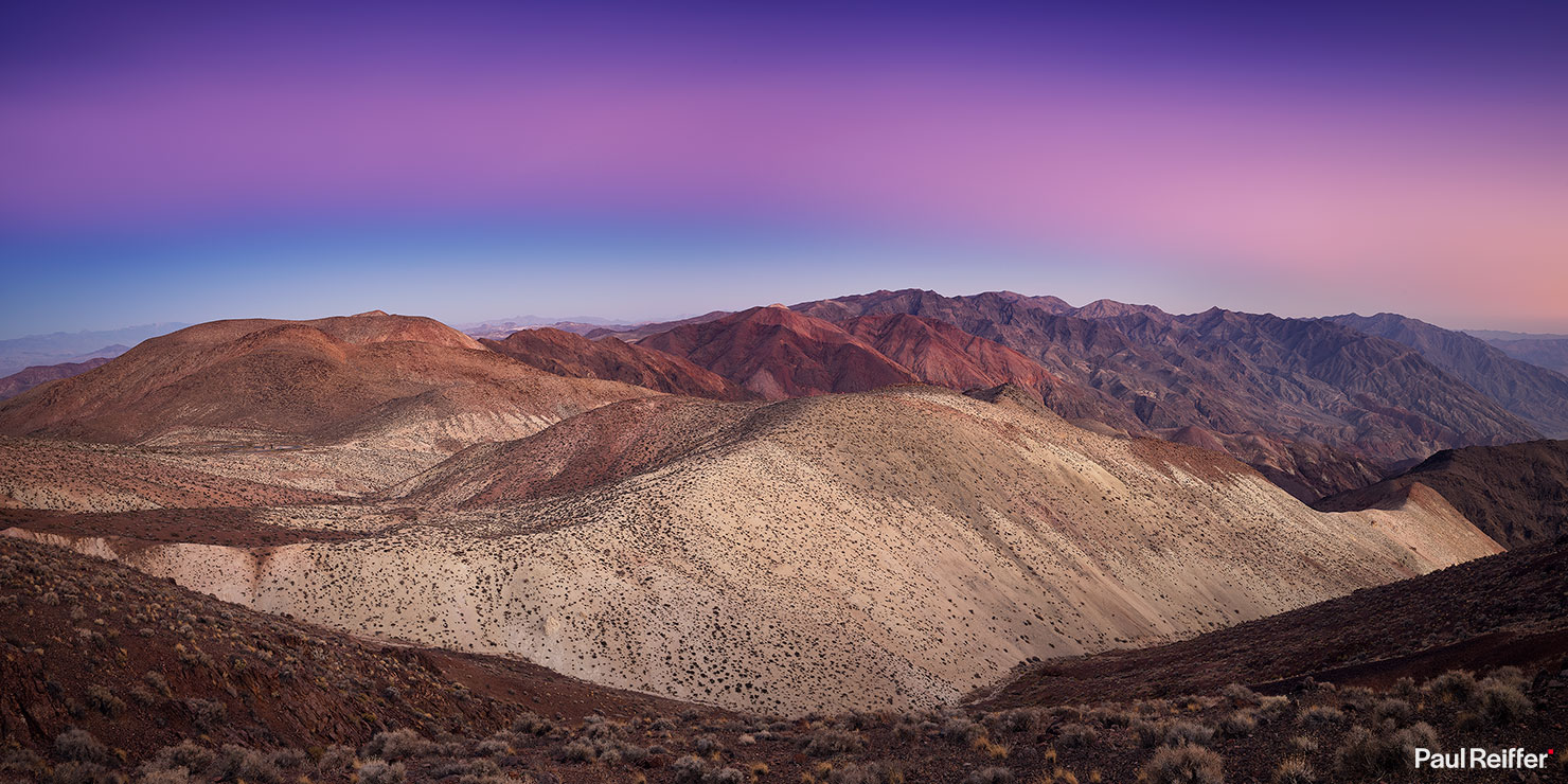 Death Valley Dantes View Reverse Sunset Pink Sky Mountains Behind National Park California Summer Paul Reiffer Professional Photographer How To Guide Shooting