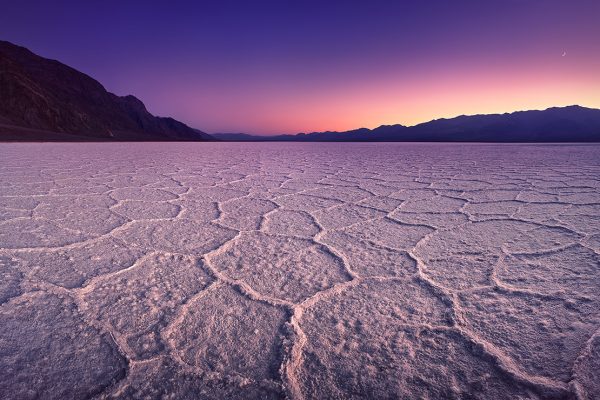 Death Valley Hexagons Floor Badwater Basin Below Sea Level Salt Flats Evaporated Paul Reiffer Private One Luxury Workshops Tuition Photography National Park Panoramic Sunset