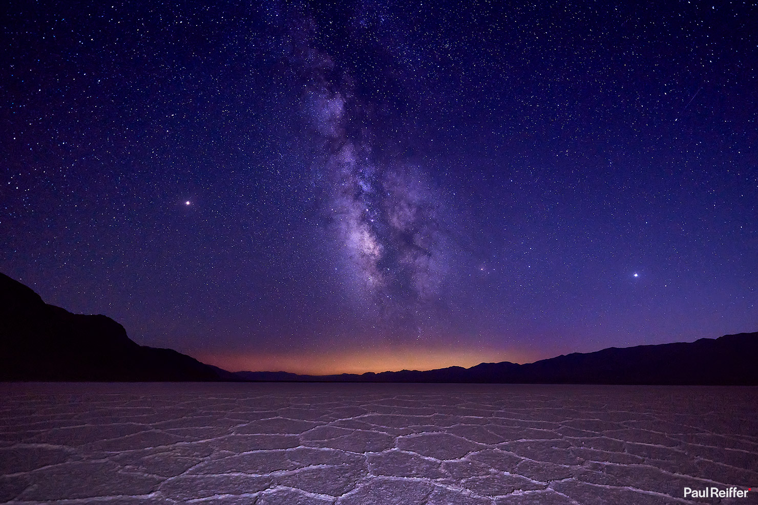 Death Valley Hexagons Galaxy Milky Way Salt Flats Night Stars Astro Sky Above Astrophotography Nikon Paul Reiffer Professional Photography Workshops