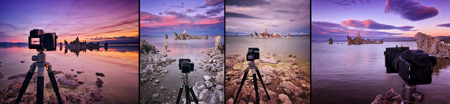 BTS Main South Tufa Mono Lake Iconic Paul Reiffer Professional Photographer Behind Scenes Tripod Filters Phase One XF Camera IQ3 IQ4 150MP