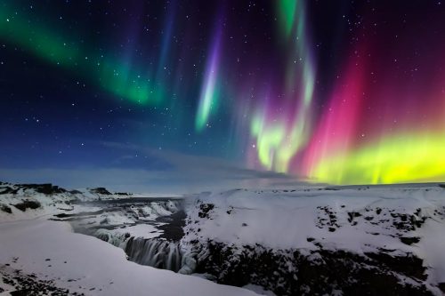 Paul Reiffer Iceland Arctic Photography Workshop Locations Gullfoss Gulfoss Waterfall Aurora Northern Lights Show Stars