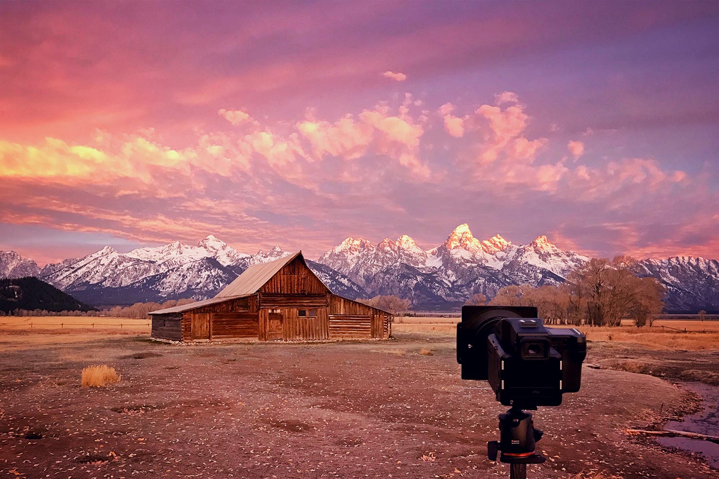 BTS behind scenes t a moulton barn mormon row jackson wyoming paul reiffer photographer phase one xf 100mp iq3 gear sunrise grand teton