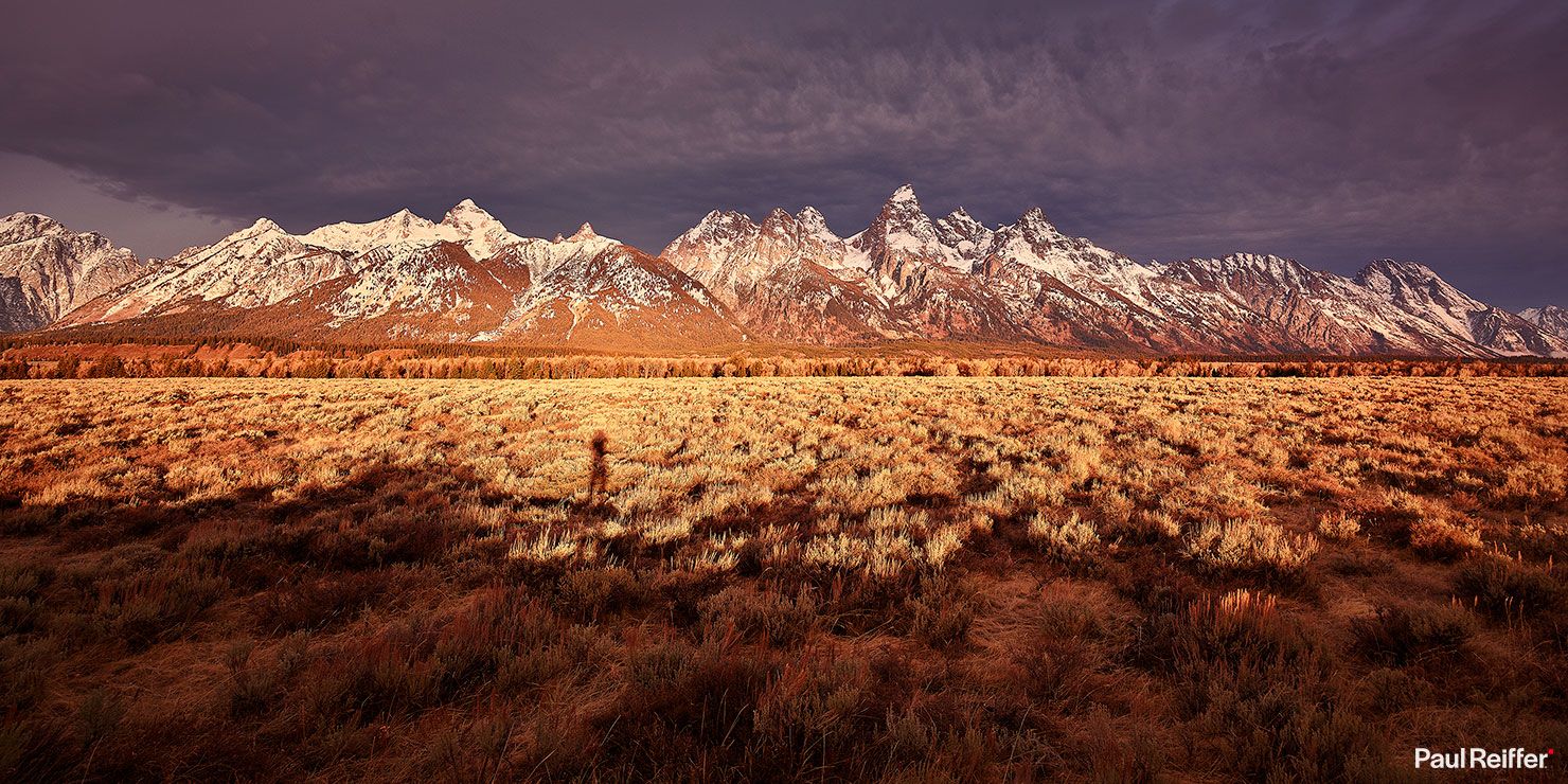 Jackson Hole Glacier View Silhouette Grand Teton National Park Fields Wyoming Paul Reiffer Photographer Workshops