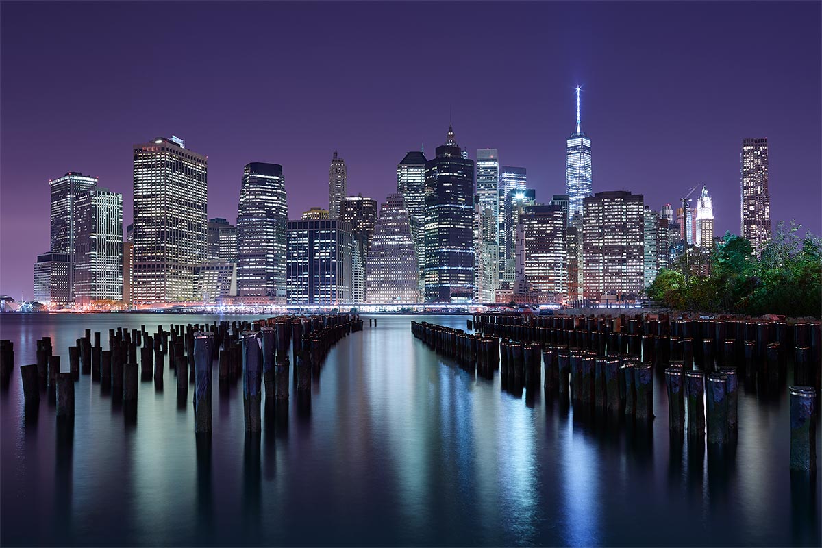 Paul Reiffer New York Luxury Private Photography Workshop Tour Locations Photo Manhattan Night Cityscape Brooklyn Skyline One World Trade Center Financial District FiDi Downtown Long Exposure