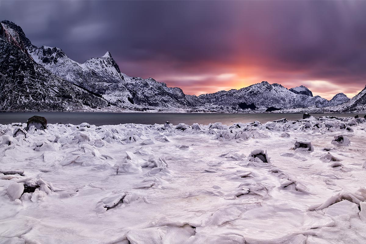 Paul Reiffer Lofoten Reine Norway Arctic Circle Northern Lights Luxury Private Photography Workshop Tour Locations Photo Sea Ice Flakstad