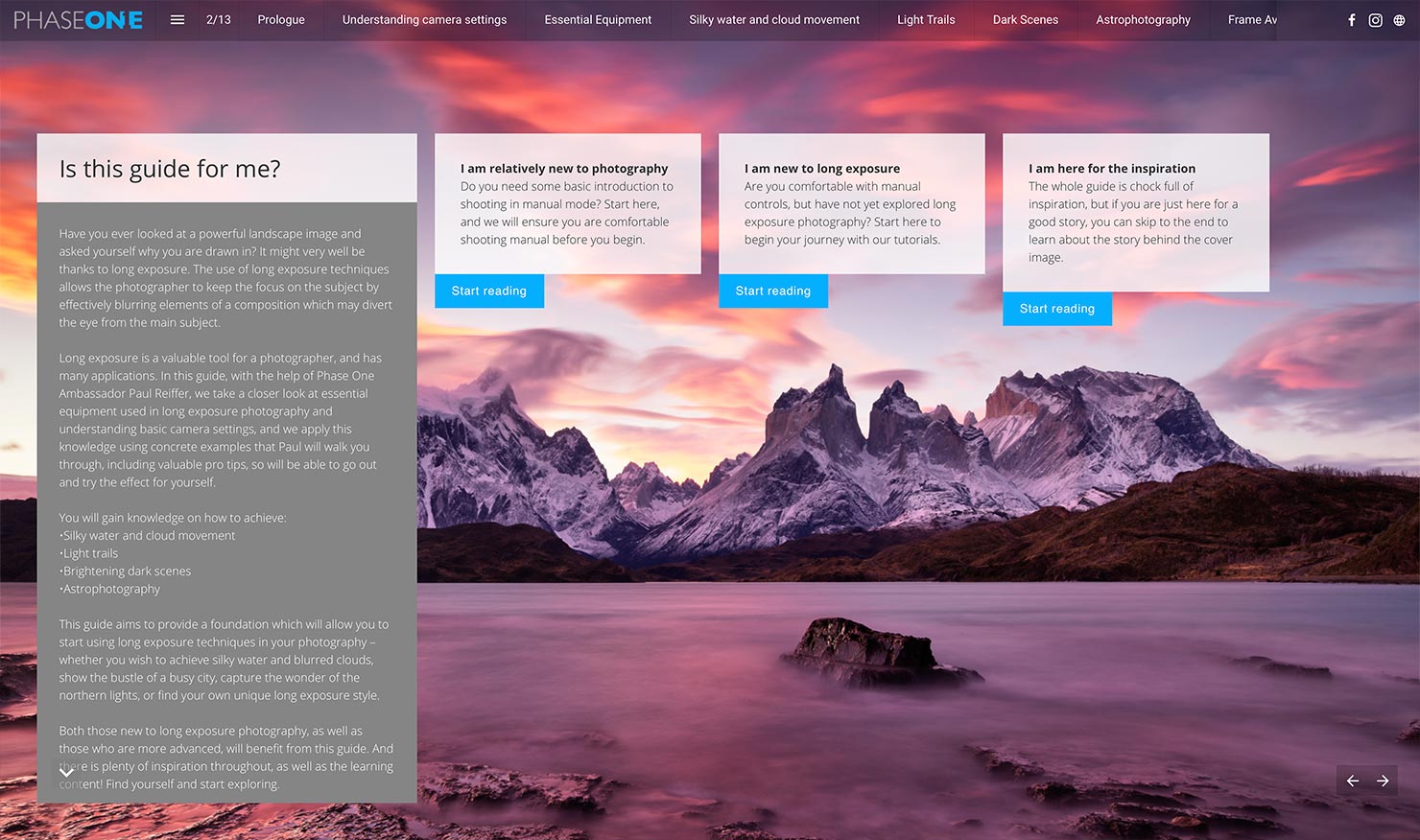 entry screen guide contents long exposure preview page paul reiffer phase one free ebook interactive lessons video download photography landscape