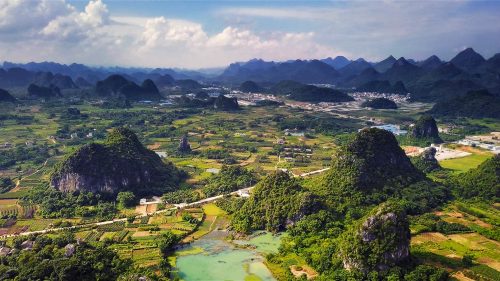 Guilin Mountains China Natural Formations Li River Limestone Guangxi Drone Aerial Plane Helicopter Photography Licensed Commercial Operator FAA Part 107 CAA PfCO Operations Commission Paul Reiffer
