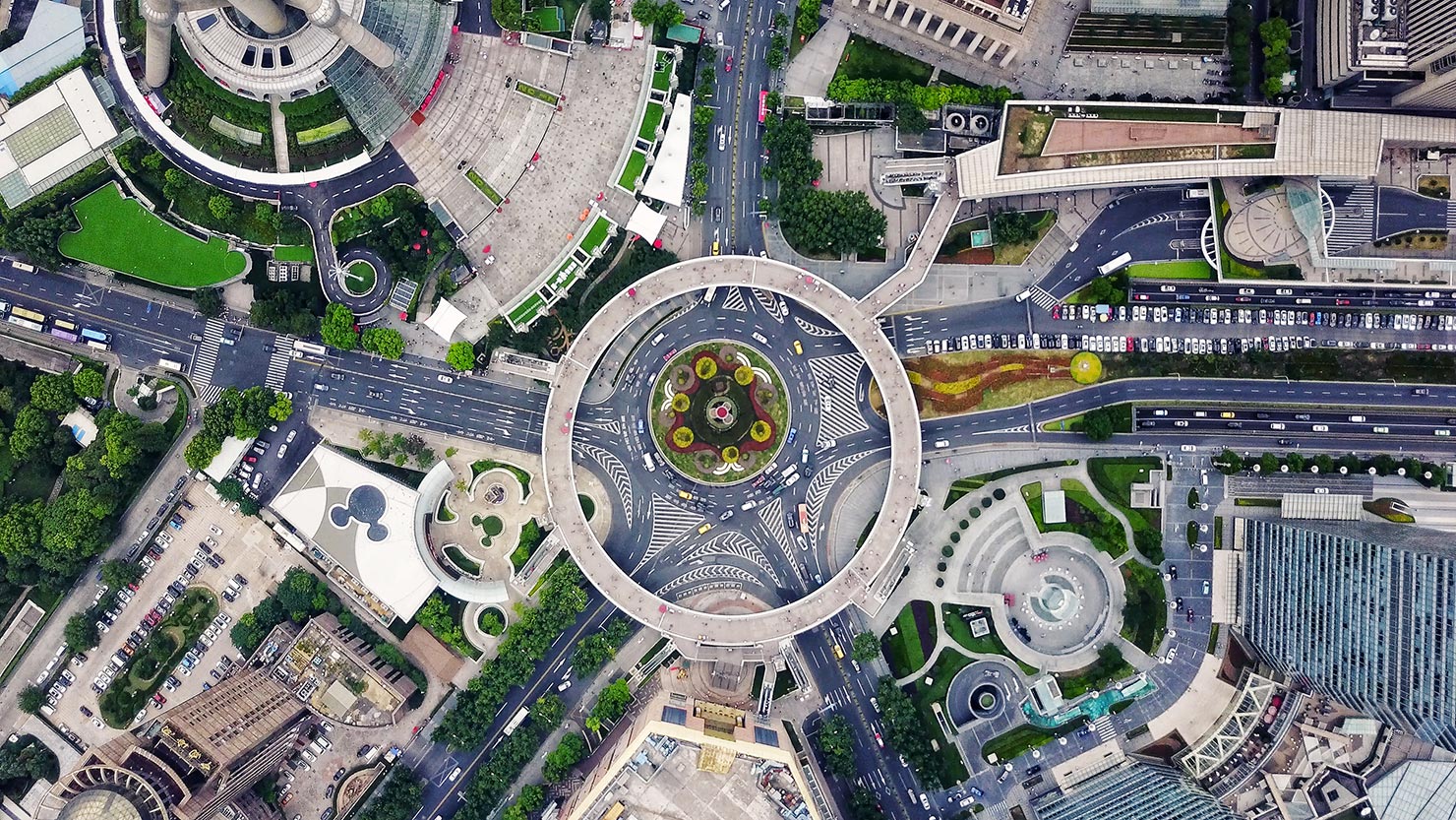 Shanghai China Pudong Traffic Circle Roads Drone Aerial Parasail Photography Licensed Operator FAA Part 107 CAA PfCO Commercial Operations Hire Commission Paul Reiffer Professional
