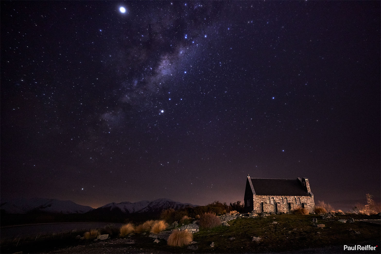 Stars Lake Tekapo Church Good Shepherd Canon EOS R Samyang 14mm Lens milky way paul reiffer high iso example