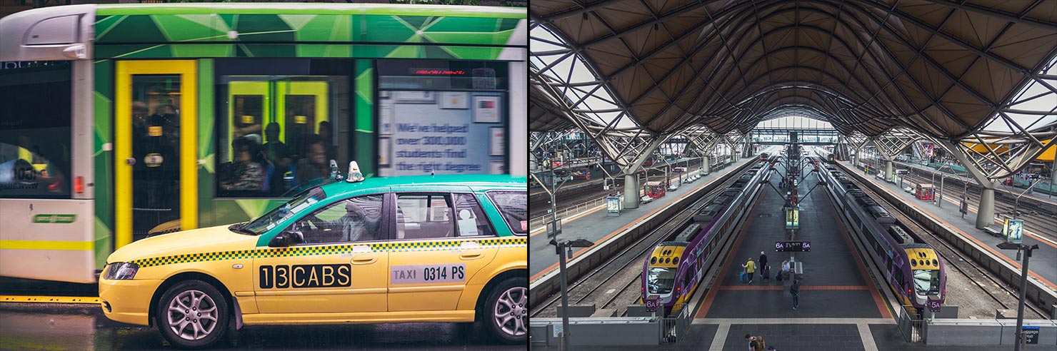 Melbourne Free Tram Transport CBD City Center Centre Taxis Train Station Central Southern Cross Paul Reiffer