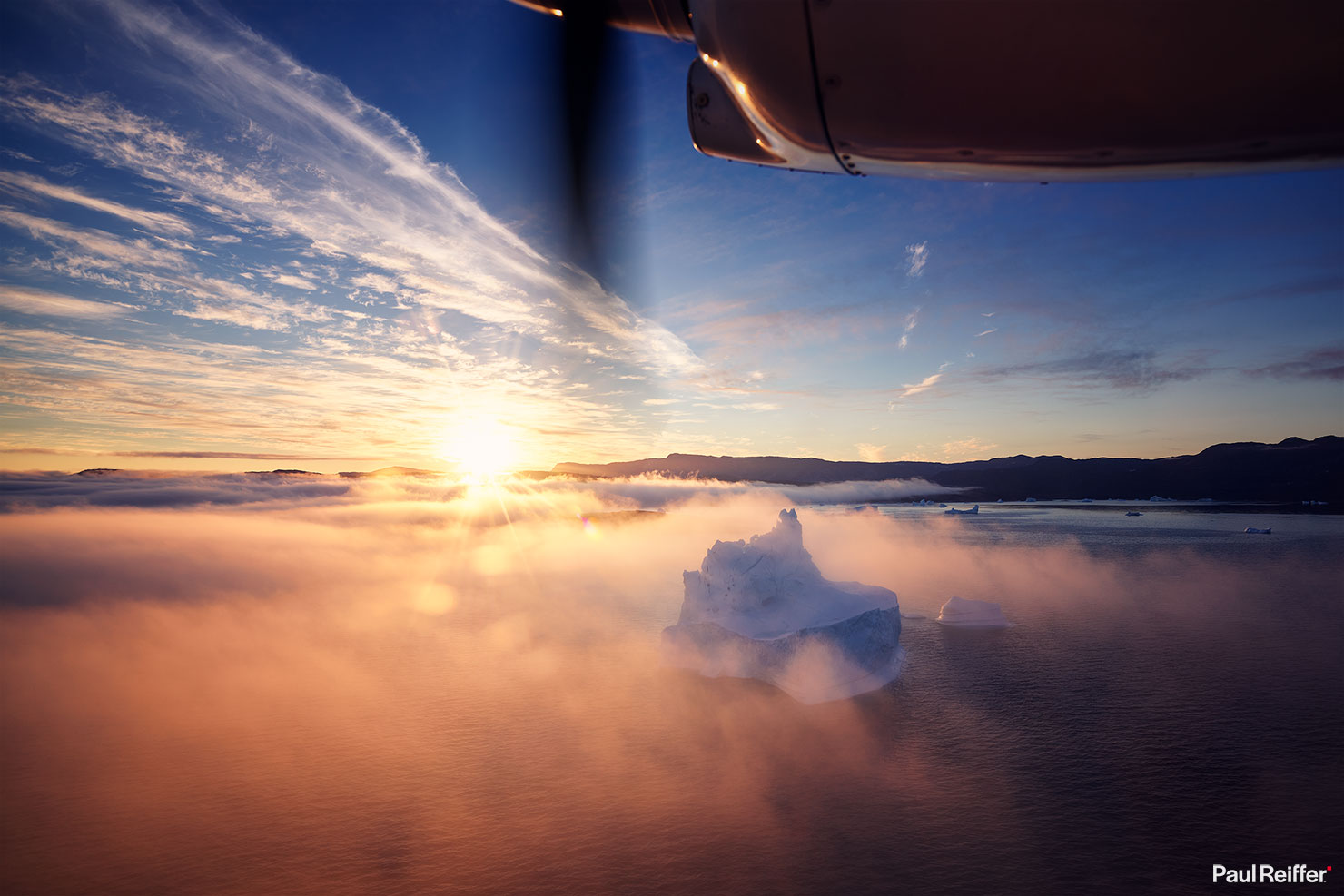 Greenland Icebergs Photography Photographing Ilulissat Glacier Disko Bay Plane Sunrise View Aerial Iceberg Paul Reiffer Photographer Professional Landscape Commercial Travel Arctic