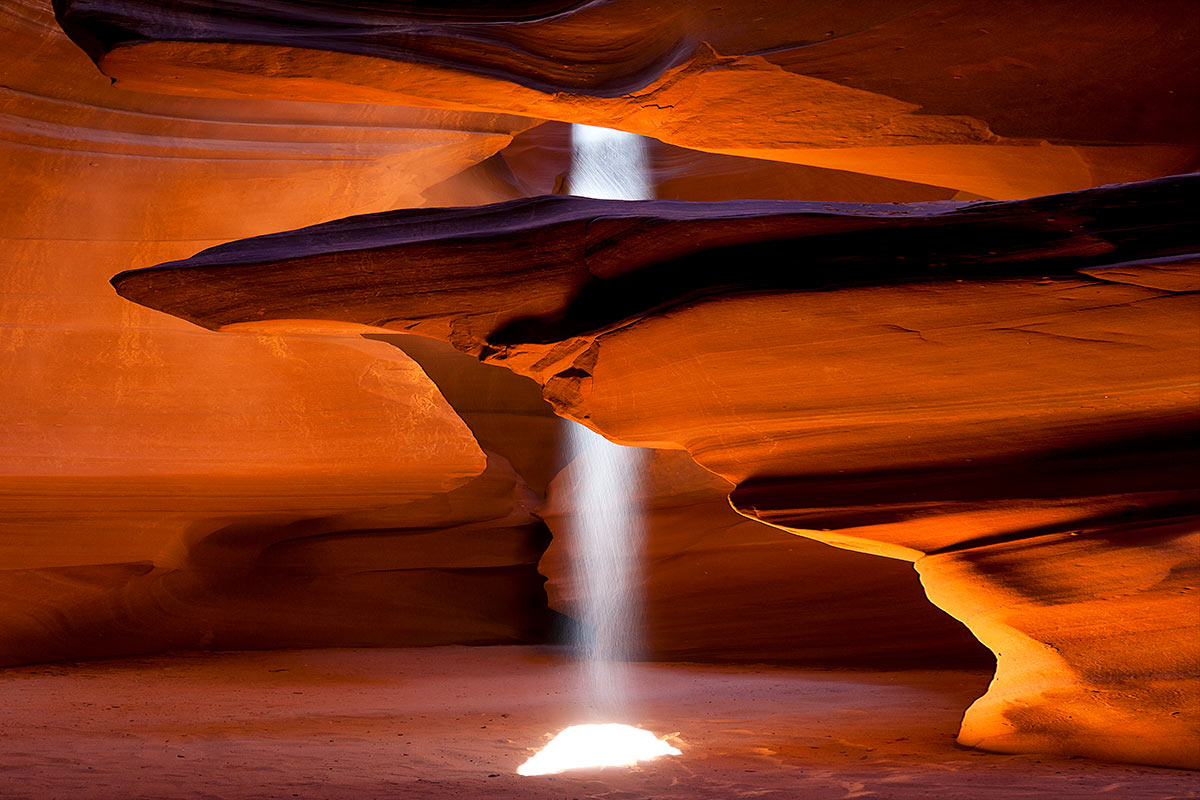 Paul Reiffer Arizona Photographic Workshops Landscape Location USA Antelope Canyon Summer Slot Canyon Light Beams Roof Rock Formation Private Luxury 1 to 1 All Inclusive Photo Phase One