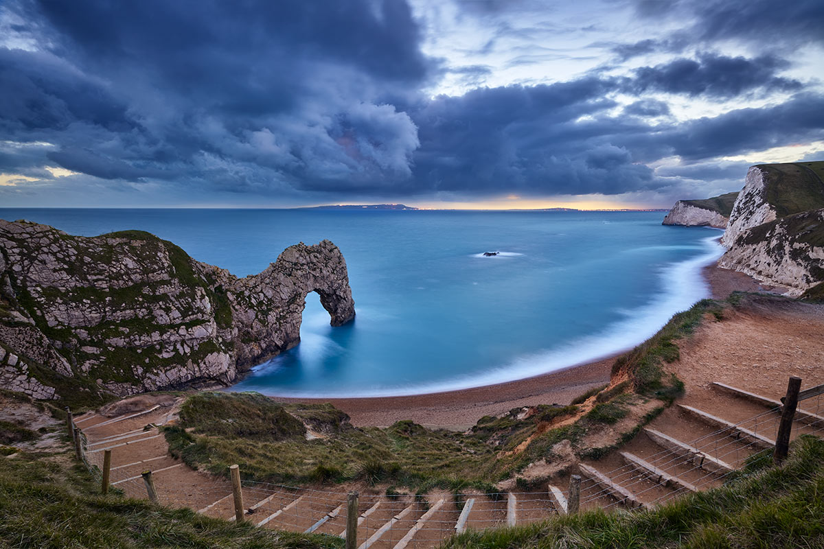 Paul Reiffer Dorset Wiltshire Photographic Workshops Landscape Location UK Durdle Door Lulworth Estate Storm Steps Ocean Private Luxury All Inclusive Photo Phase One