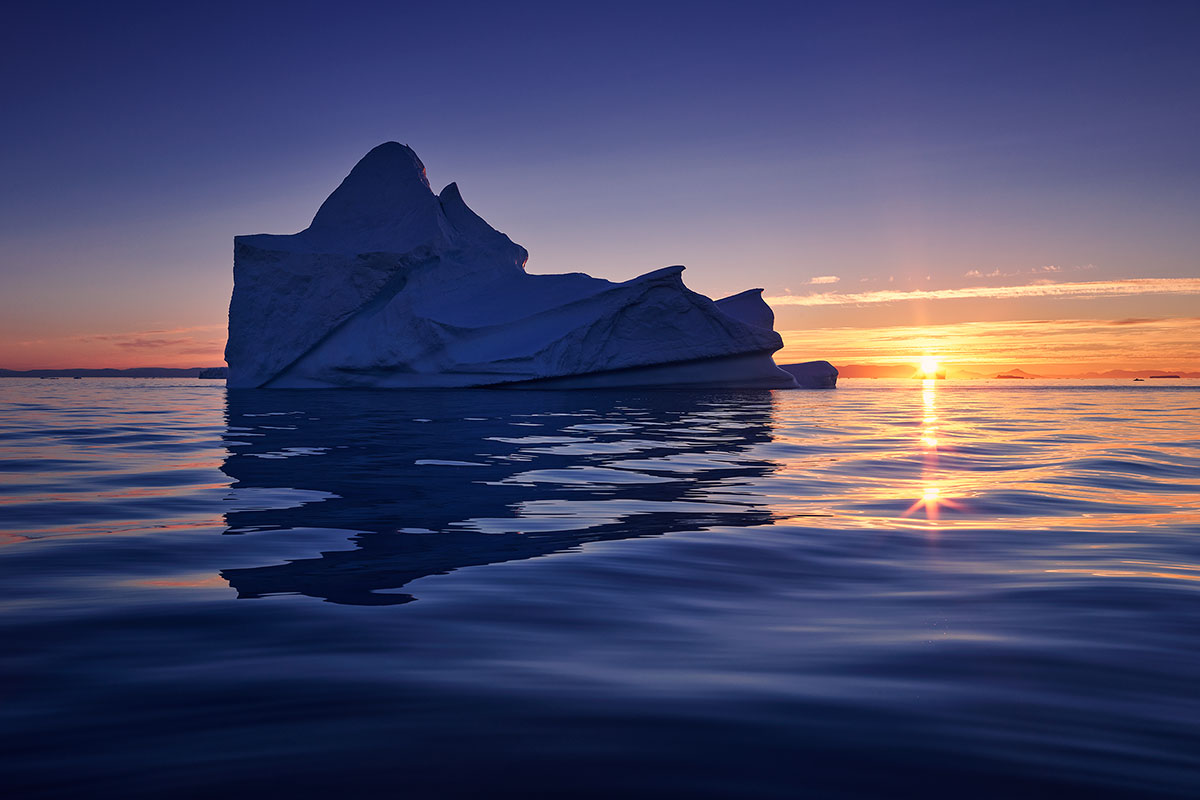 Paul Reiffer Greenland Iceberg Photography Workshops Landscape Location Expedition Glacier Ice Boat Sunset Silhouette Midnight Sun Ocean Ilulissat Private Luxury All Inclusive Photo Phase One