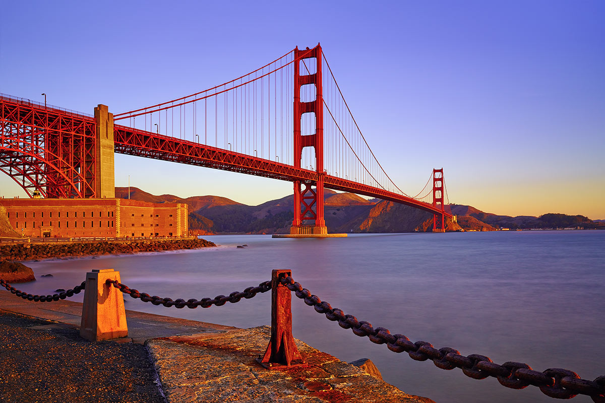 Paul Reiffer San Francisco California Photographic Workshops Landscape Location USA Golden Gate Bridge Sunrise Chain Fort Point Private Luxury 1 to 1 All Inclusive Photo