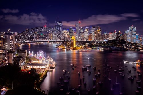 Paul Reiffer Sydney Photographic Workshops Landscape Location Australia Rooftop Cityscape View North Harbour Luna Park Bridge Skyline Private Luxury All Inclusive Photo