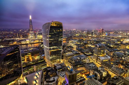 Paul Reiffer Workshops Aerial Example Rooftop London City Walkie Talkie Shard Square Mile River Thames Long Exposure