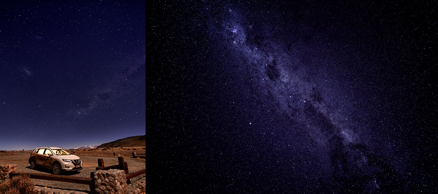 Patagonia Night Sky Car El Chalten Milky Way Galaxy Stars Dark Paul Reiffer Phase One Medium Format 35mm High ISO