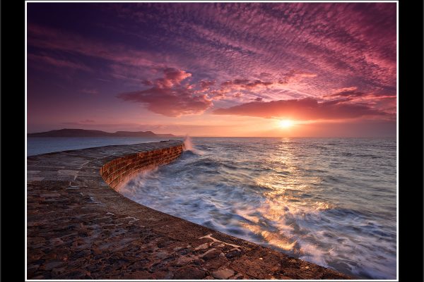 product picture Breakwater Lyme Regis The Cobb Bay Waves Sunrise Morning Ocean Coast buy limited edition print paul reiffer photograph photography