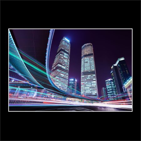 product picture Circular Motion Shanghai Lujiazui Night City Cityscape Lights Traffic Trails buy limited edition print paul reiffer photograph photography