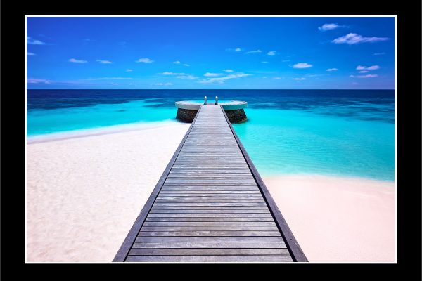 product picture Dive In Huvafen Fushi Salt Floatation Pool Jetty Ocean White Sand Blue buy limited edition print paul reiffer photograph photography