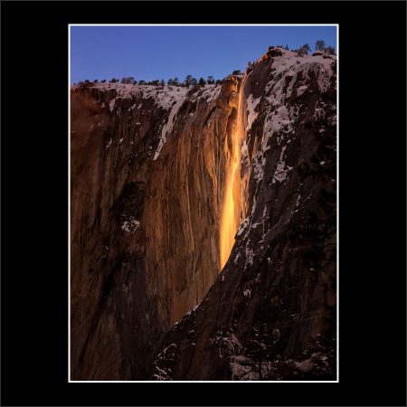 product picture Firefall Yosemite Fire Falls Waterfall Horsetail Fall Sunset Light Water Strip Annual buy limited edition print paul reiffer photograph photography