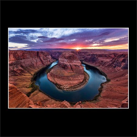 product picture Horseshoe Bend Arizona Page Sunset Colorado River Canyon Grand Circular Rock Formation buy limited edition print paul reiffer photograph photography