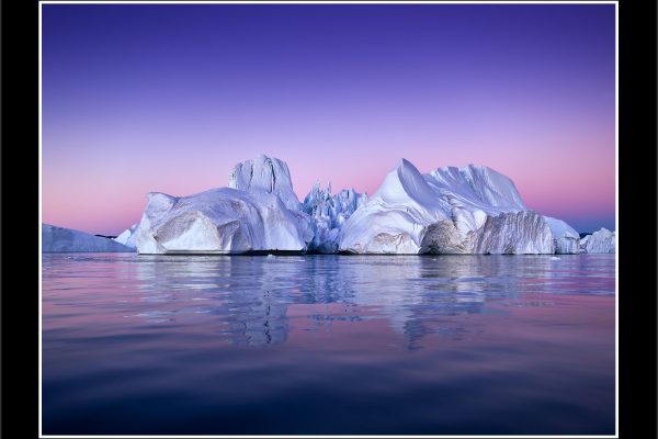 product picture KryptonIce Greenland Ilulissat Disko Bay Iceberg Midnight Sun Pink Sky Ocean Arctic Circle buy limited edition print paul reiffer photograph photography