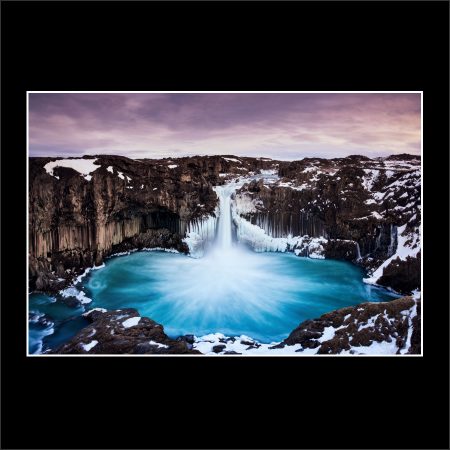 product picture Spellbound Iceland Aldeyjarfoss Waterfall Round Heart Shaped Ice Winter buy limited edition print paul reiffer photograph photography