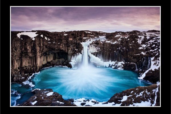 product picture Spellbound Iceland Aldeyjarfoss Waterfall Round Heart Shaped Ice Winter buy limited edition print paul reiffer photograph photography